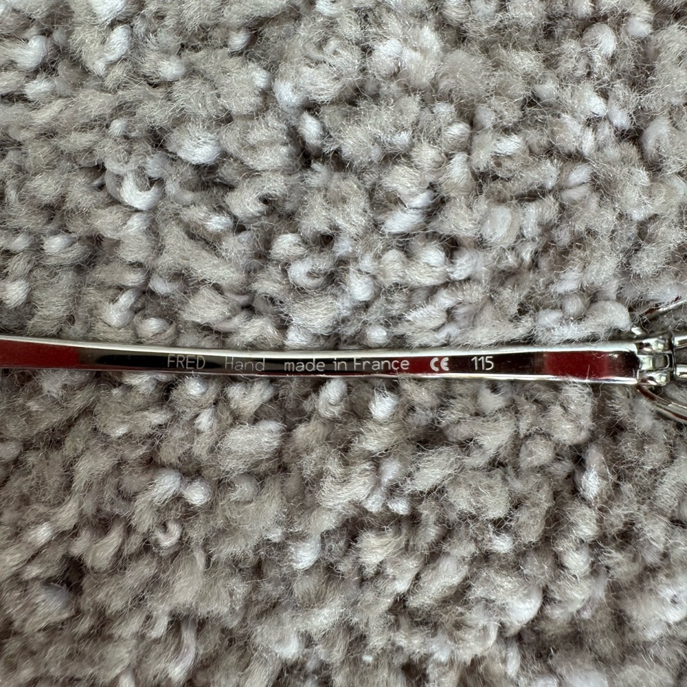 French handmade Fred sunglasses women’s silver arm gradient shield lenses NEW - Picture 9 of 12